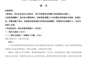 2021年新高考全国1卷语文高考真题解析,很详细