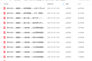 2020小猿搜题-高中化学反应原理工业流程实验(pdf电子版)