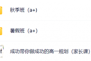 2023高一化学成功(暑假班+秋季班)